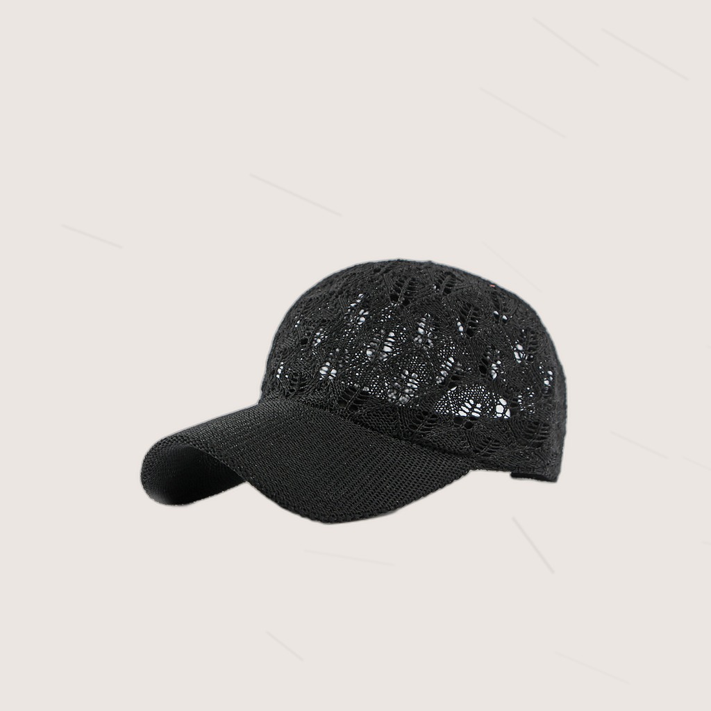 Women's Single-color Knitted Mesh Reversible Casual Baseball