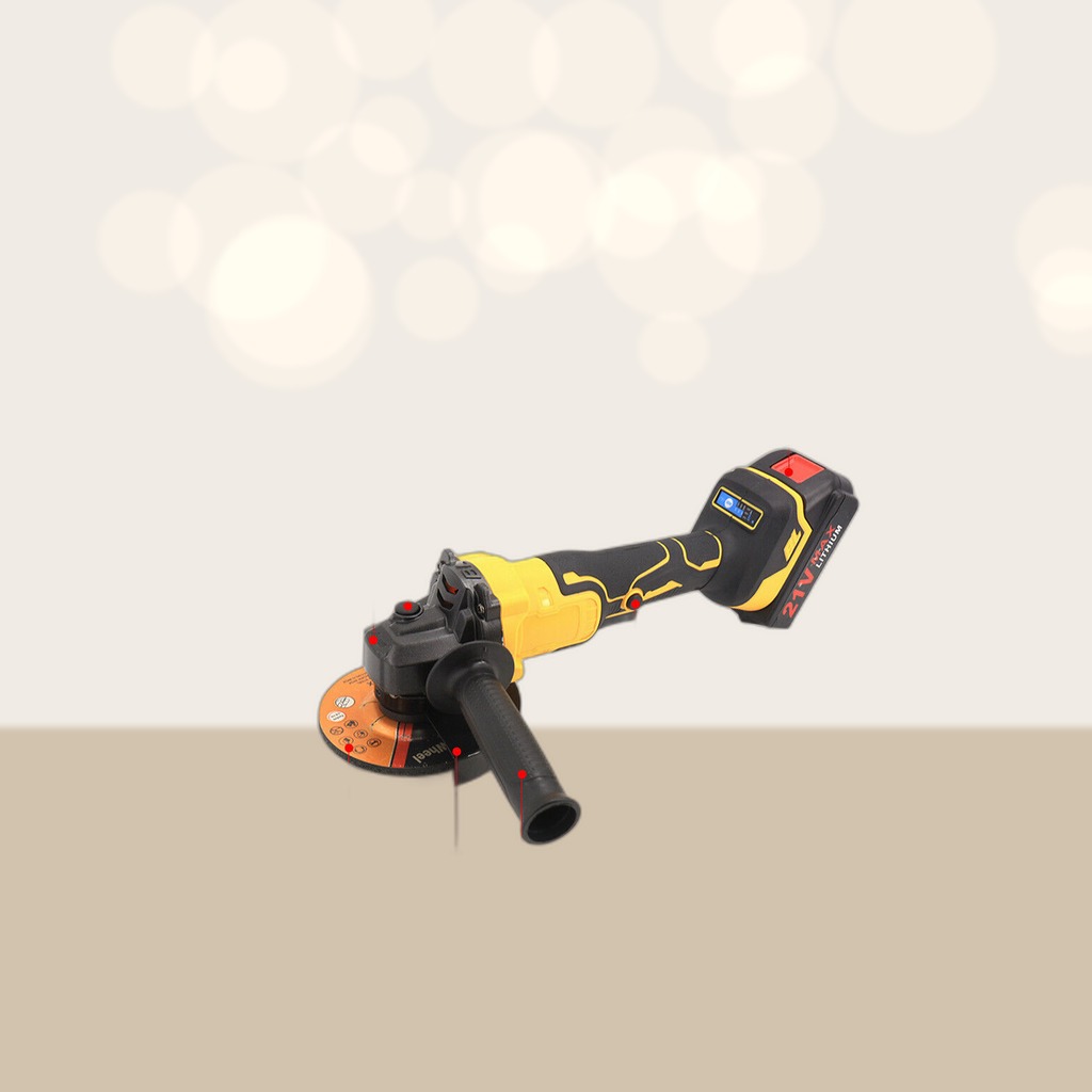 21V Cordless Angle Grinder Brushless 125mm With 2 Battery &