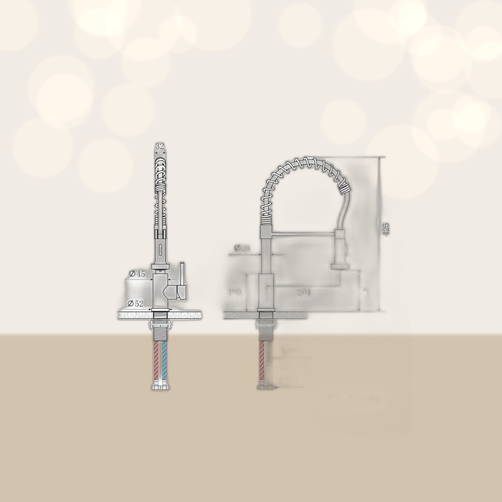 Kitchen Faucet, Kitchen Tap, Pull-out Spray Head, 360 Sink