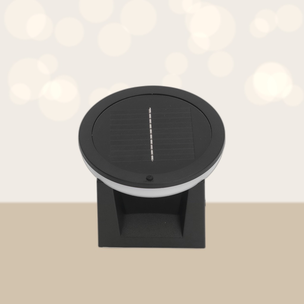 Solar Post Light Outdoor Column Pillar Lamp Y140 Round