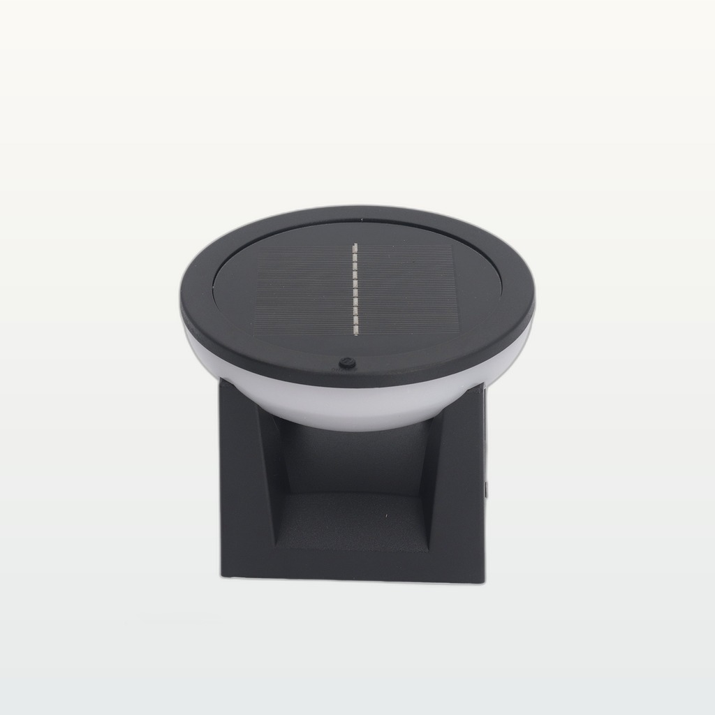 Solar Post Light Outdoor Column Pillar Lamp Y140 Round