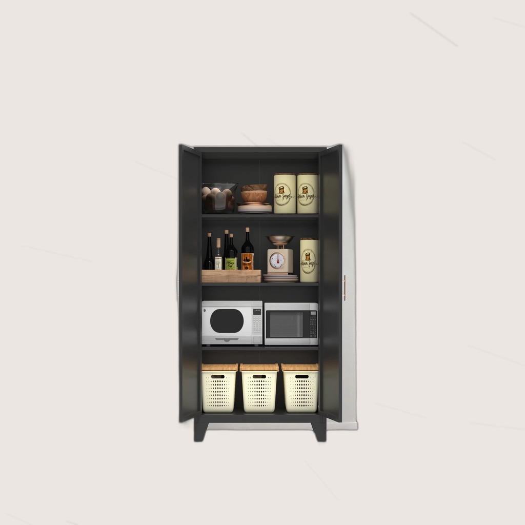 61 2 Shapely Doors Cabinet, Metal Storage Cabinet With Doors