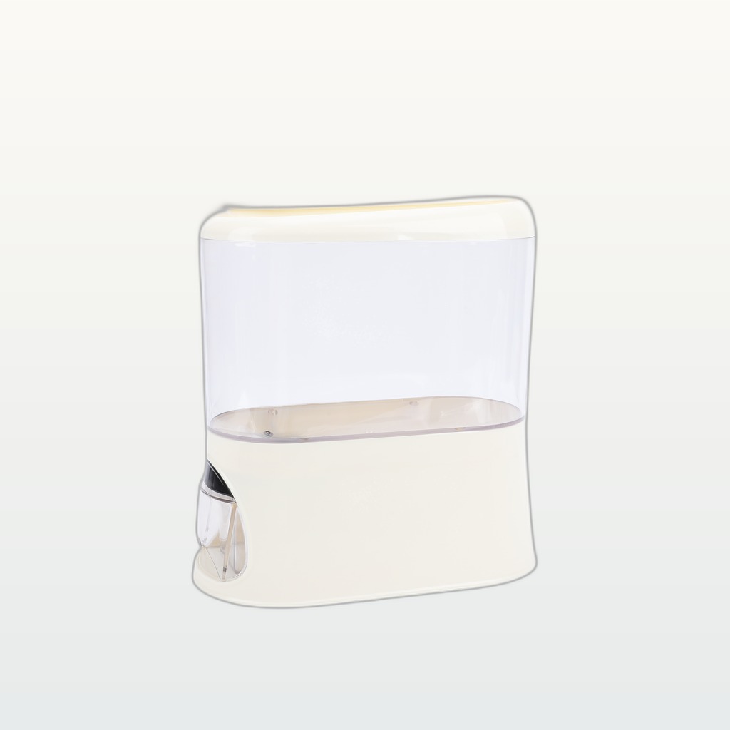 Rice Dispenser With Cup PP Sealed Clear Dry Food Storage