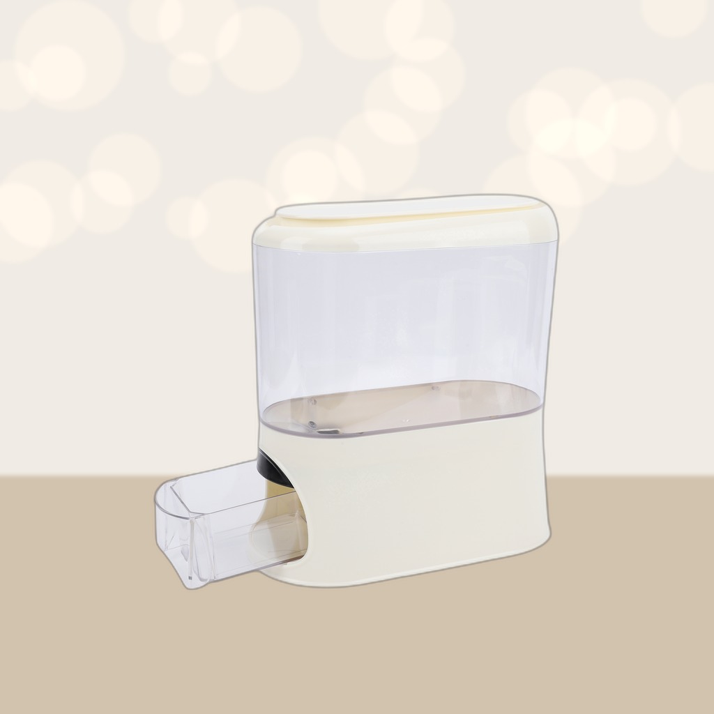 Rice Dispenser With Cup PP Sealed Clear Dry Food Storage