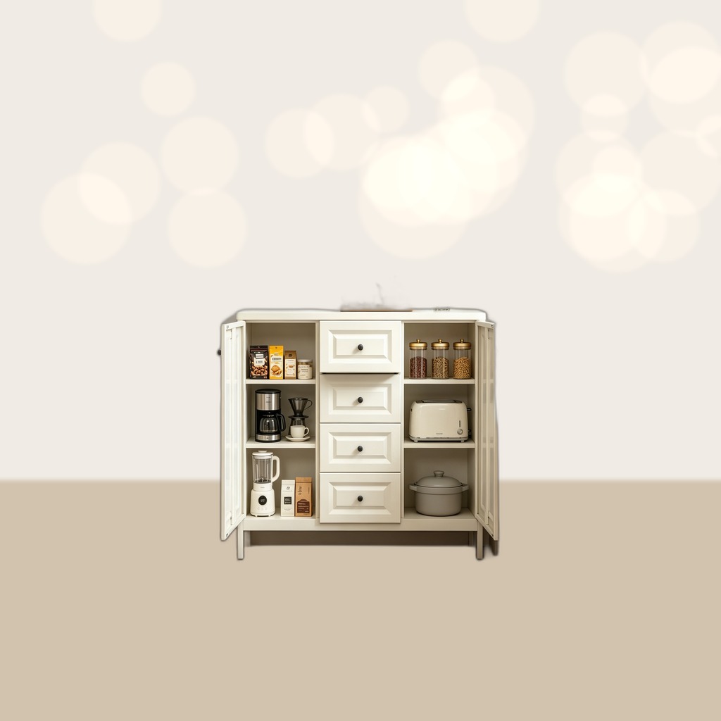 40.16 Storage Sideboard Buffet Cabinet, Freestanding Accent