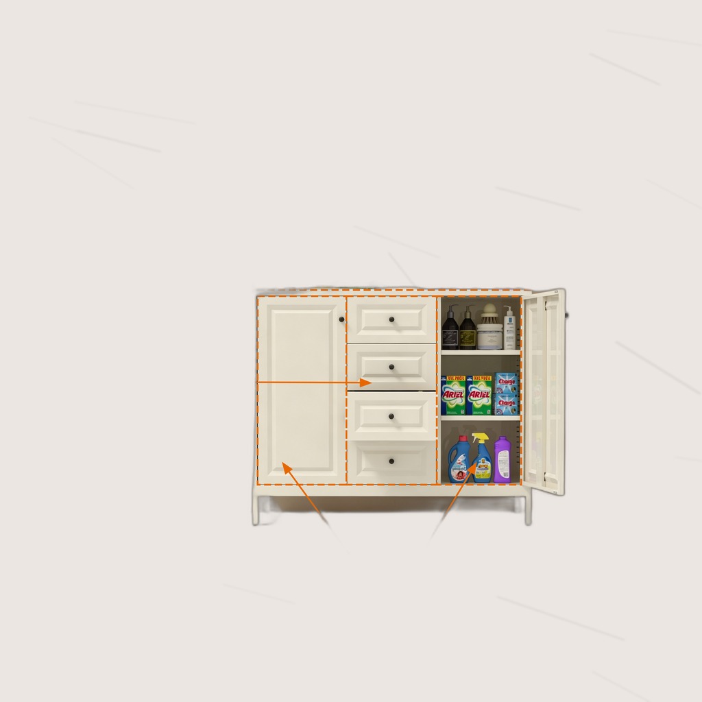 40.16 Storage Sideboard Buffet Cabinet, Freestanding Accent