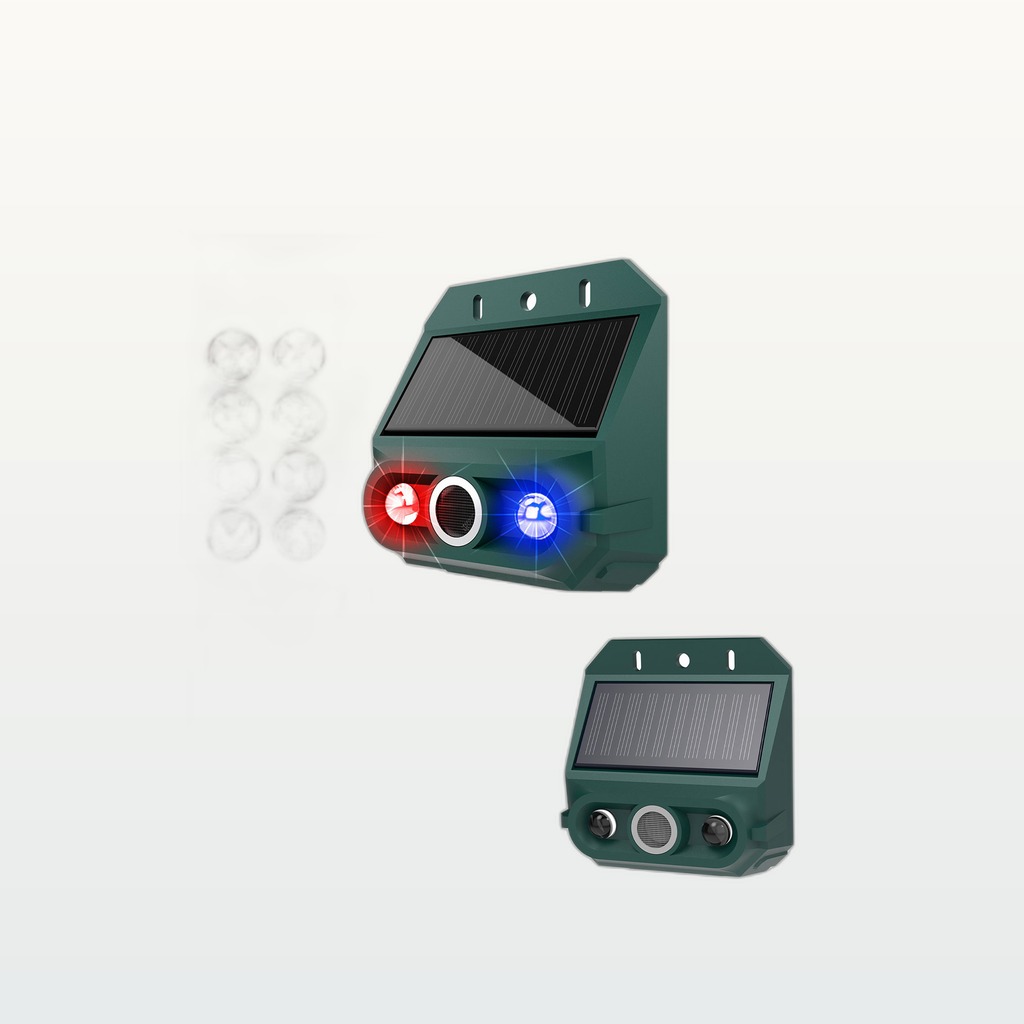 Solar Motion Sensor Alarm Animal Repeller With Strobe Light
