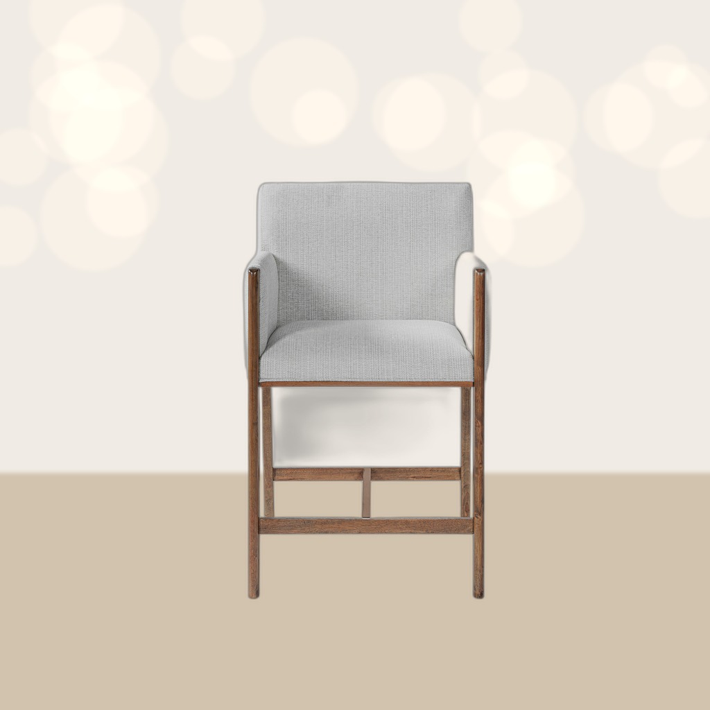 24 Seat Height Upholstered Counter Stools With Arms For