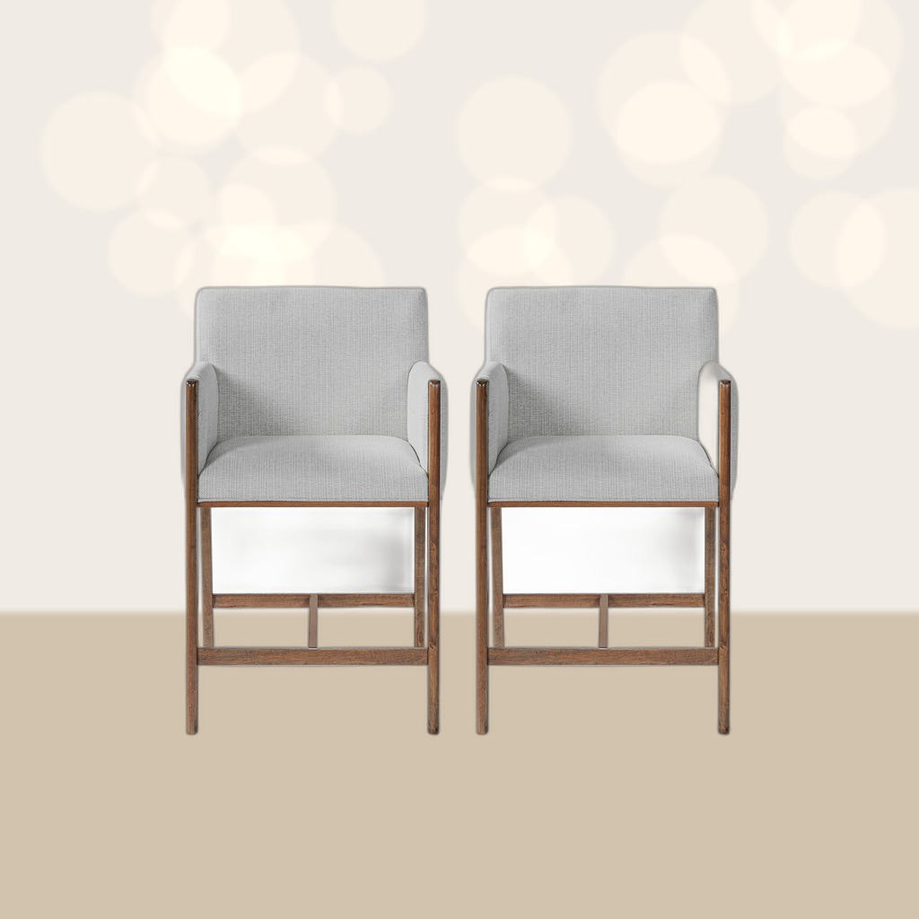 24 Seat Height Upholstered Counter Stools With Arms For