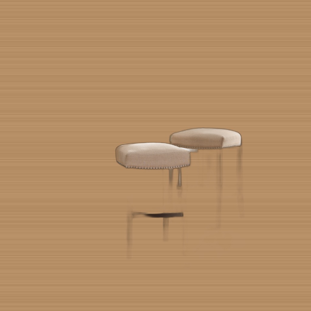 Barstools With Rivet Decoration Set Of 2 , Wood Frame,fabric