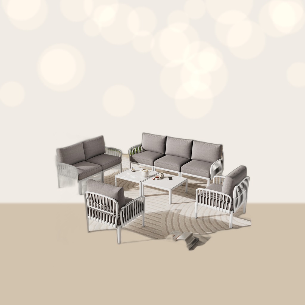 9 Piece Patio Conversation Sets, Modern Outdoor Patio