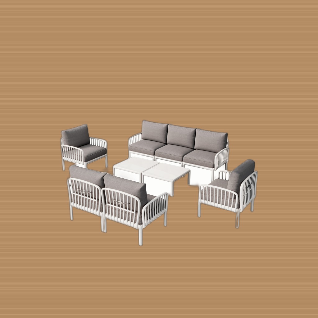 9 Piece Patio Conversation Sets, Modern Outdoor Patio