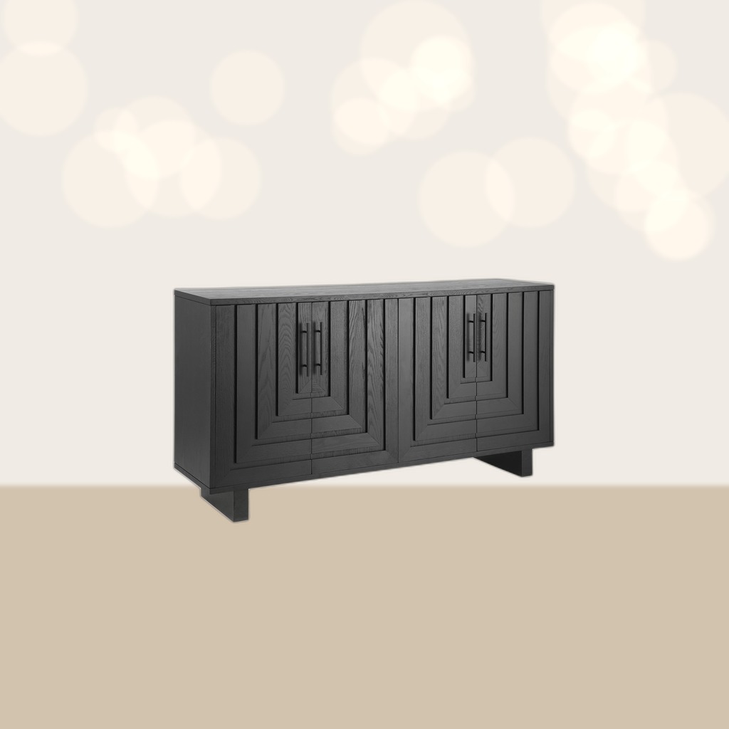 Modern Sideboard, 59x15.75x32.5 Storage Cabinet With 4