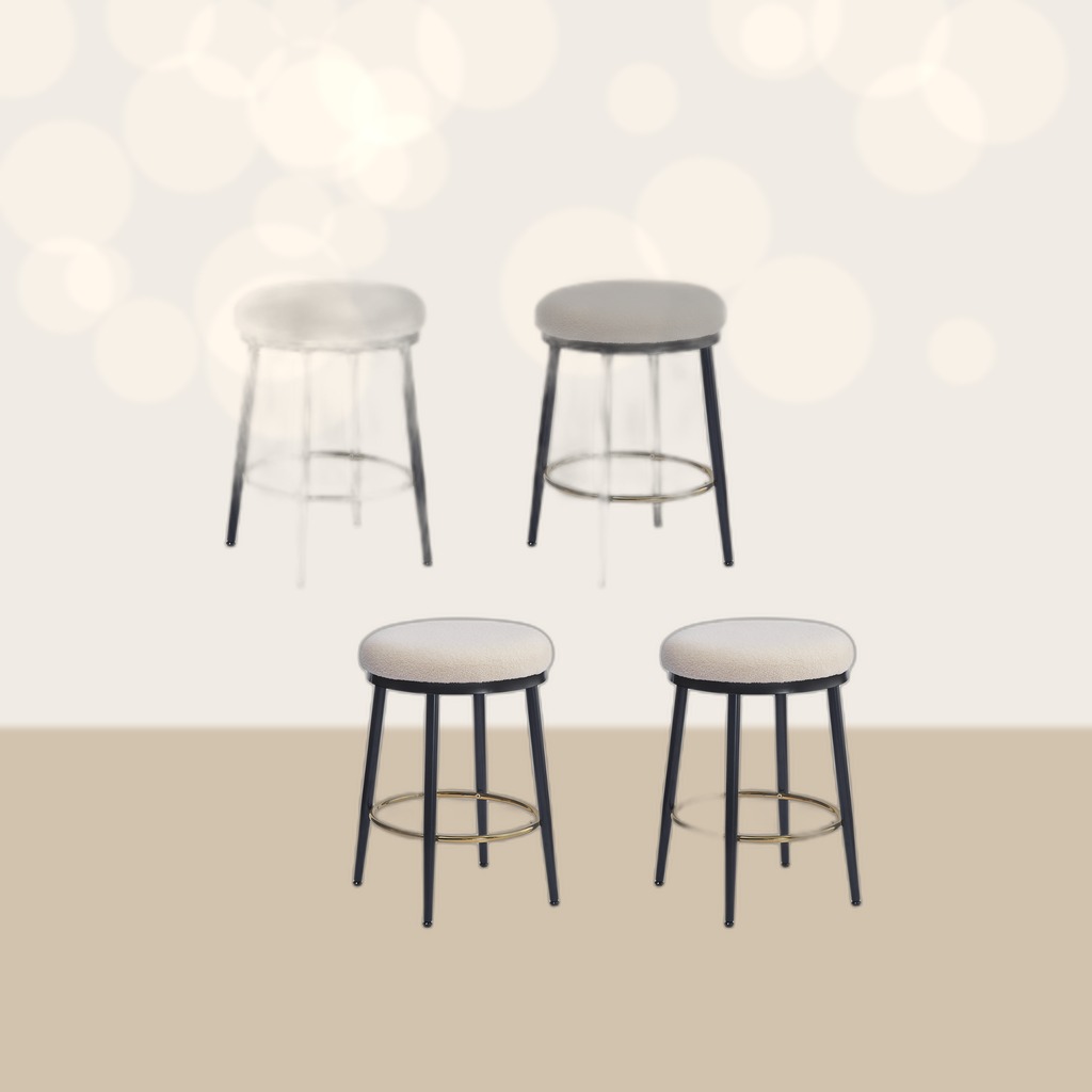 White Counter Stools (Set of 4)