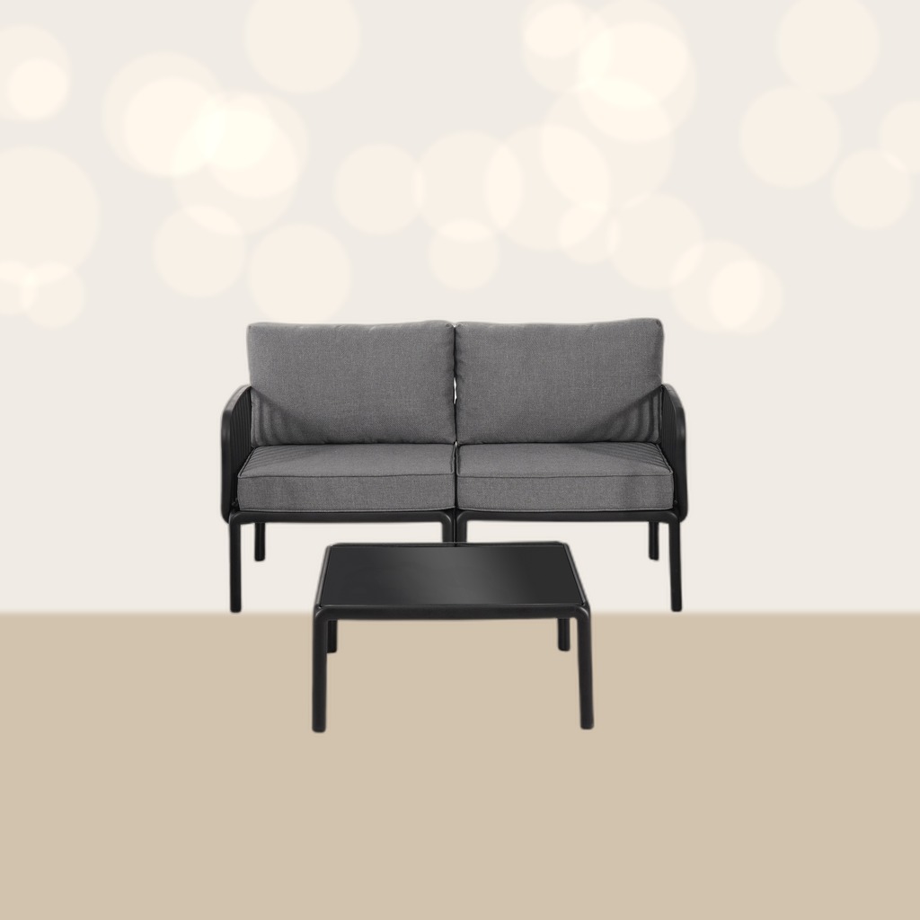 3 Piece Patio Conversation Sets, Modern Outdoor Patio