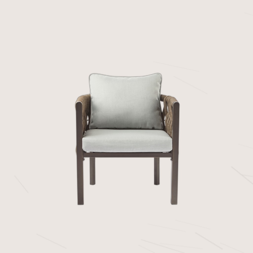 Metal Patio Club Chairs, Set of 2