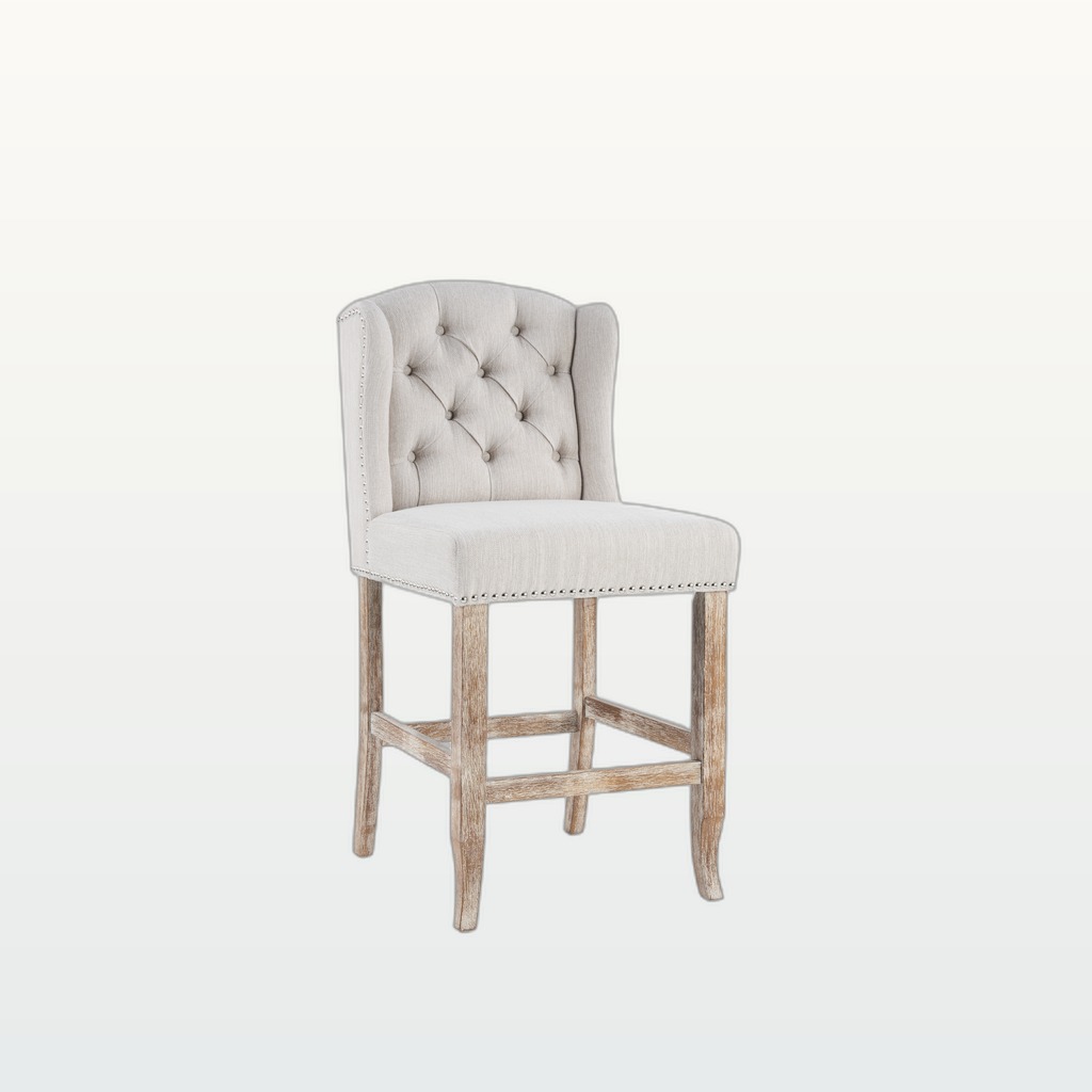 Tufted Wingback Counter Stools (Set of 2)