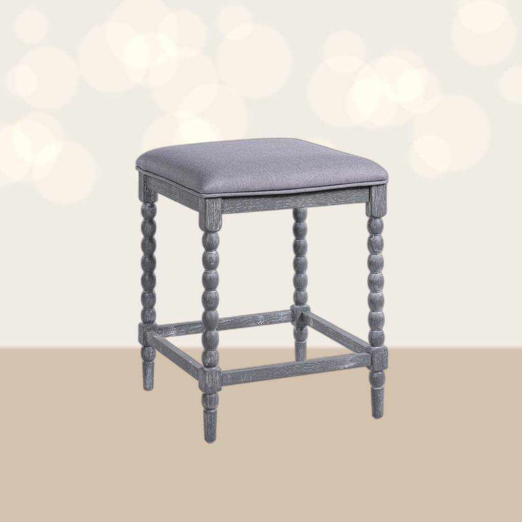26Counter Stools,Set Of 2 With Upholstered Seat, Solid
