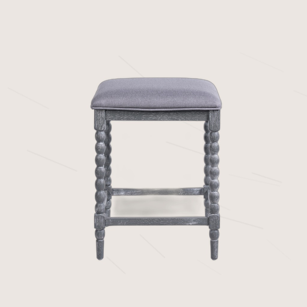26Counter Stools,Set Of 2 With Upholstered Seat, Solid