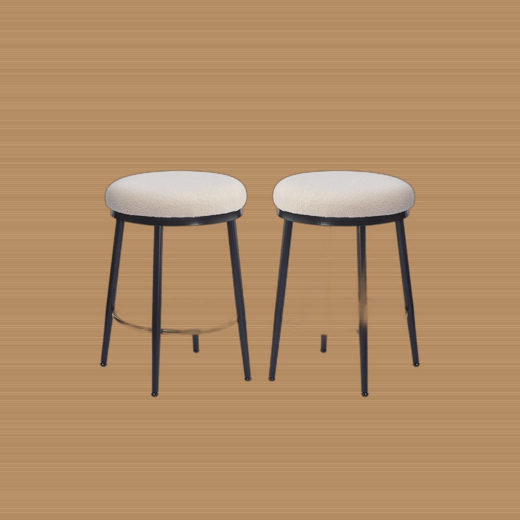 24.75 Modern Counter Stools Set Of 2,White Counter Stools