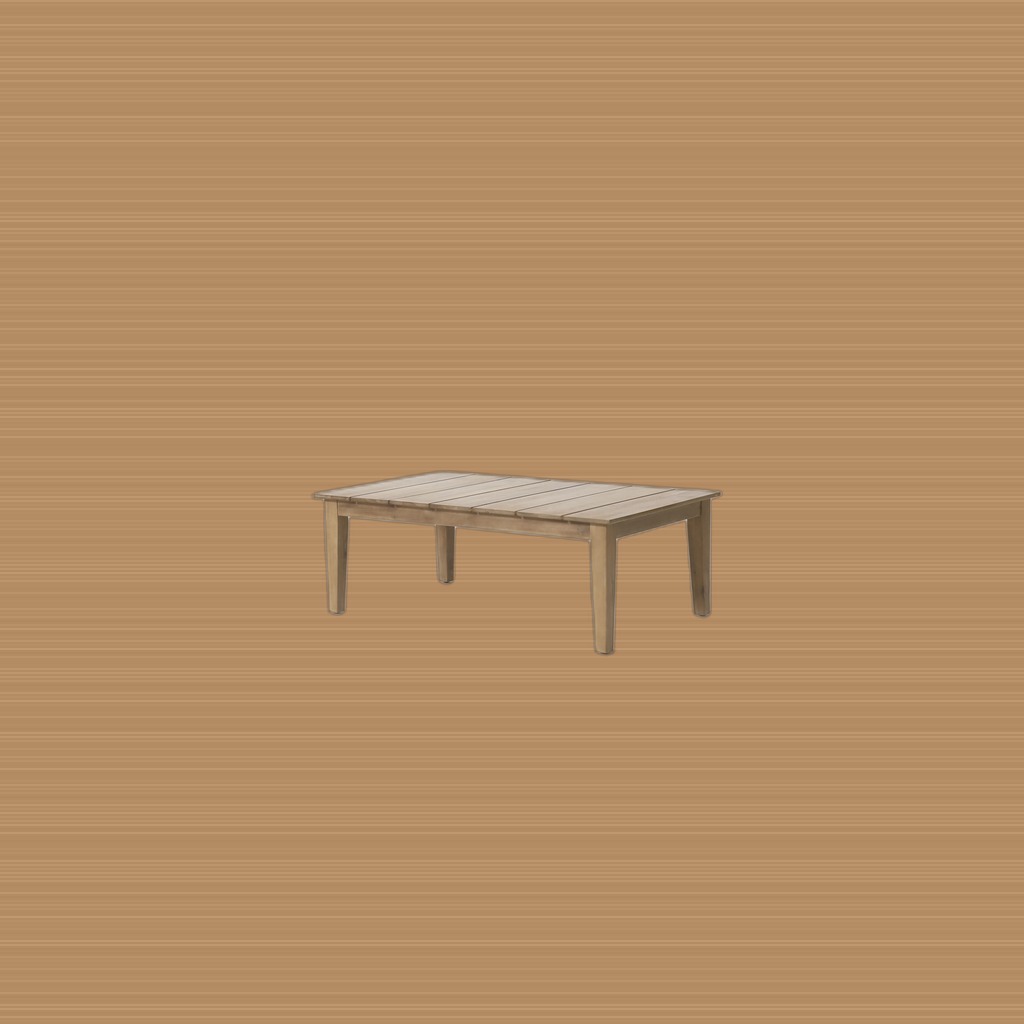 Acacia Wood Outdoor Coffee Table, Light Brown, 14 H X 23.5 W