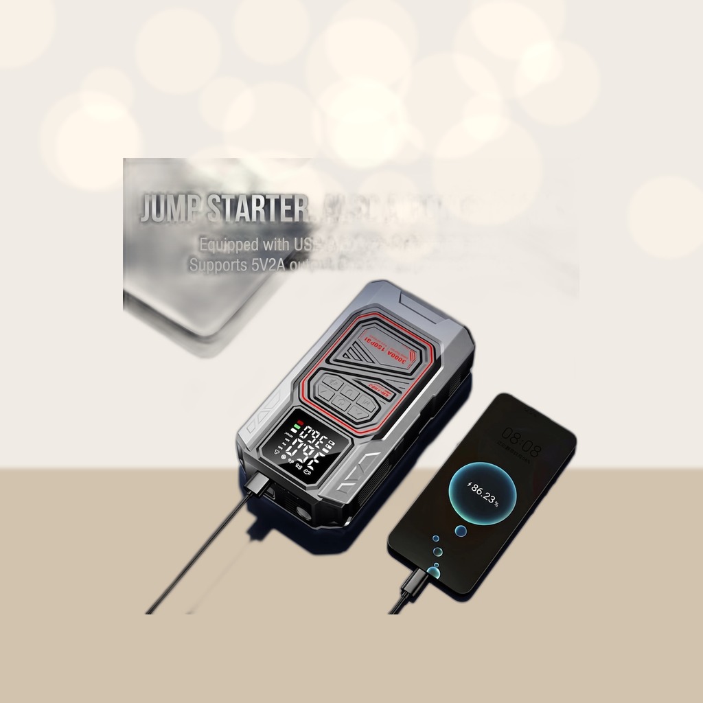 Car Starter With Tyre Inflator Air Pump 150PSI Wireless
