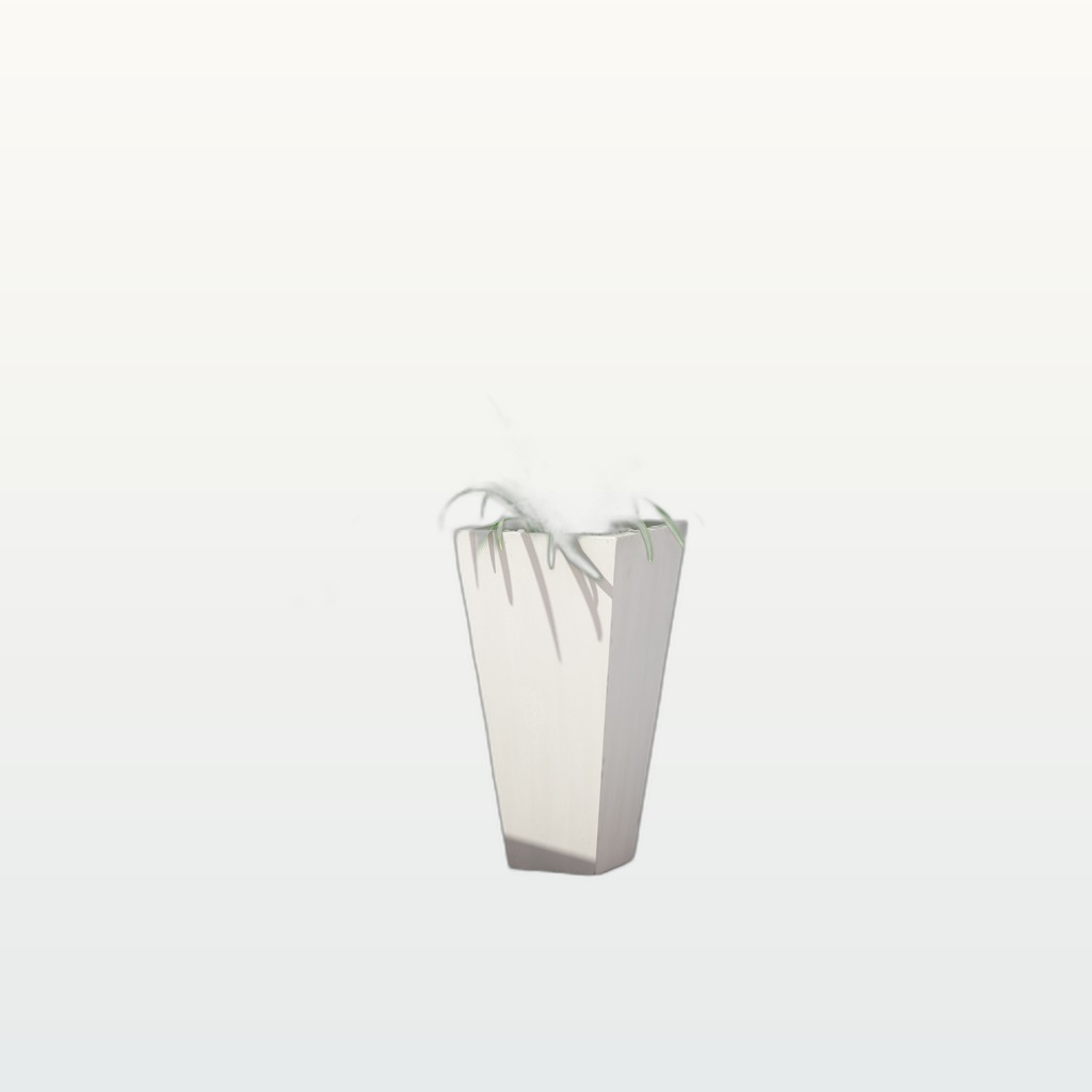 13 Outdoor Modern MGO Small Cast Stone Planter, White