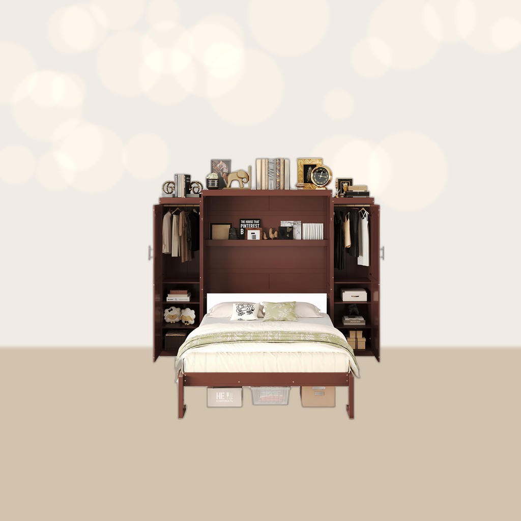 Full Murphy Bed with Wardrobes