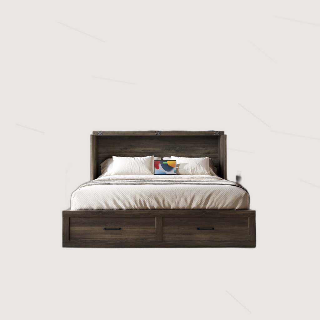 Queen Murphy Bed with Charging Station