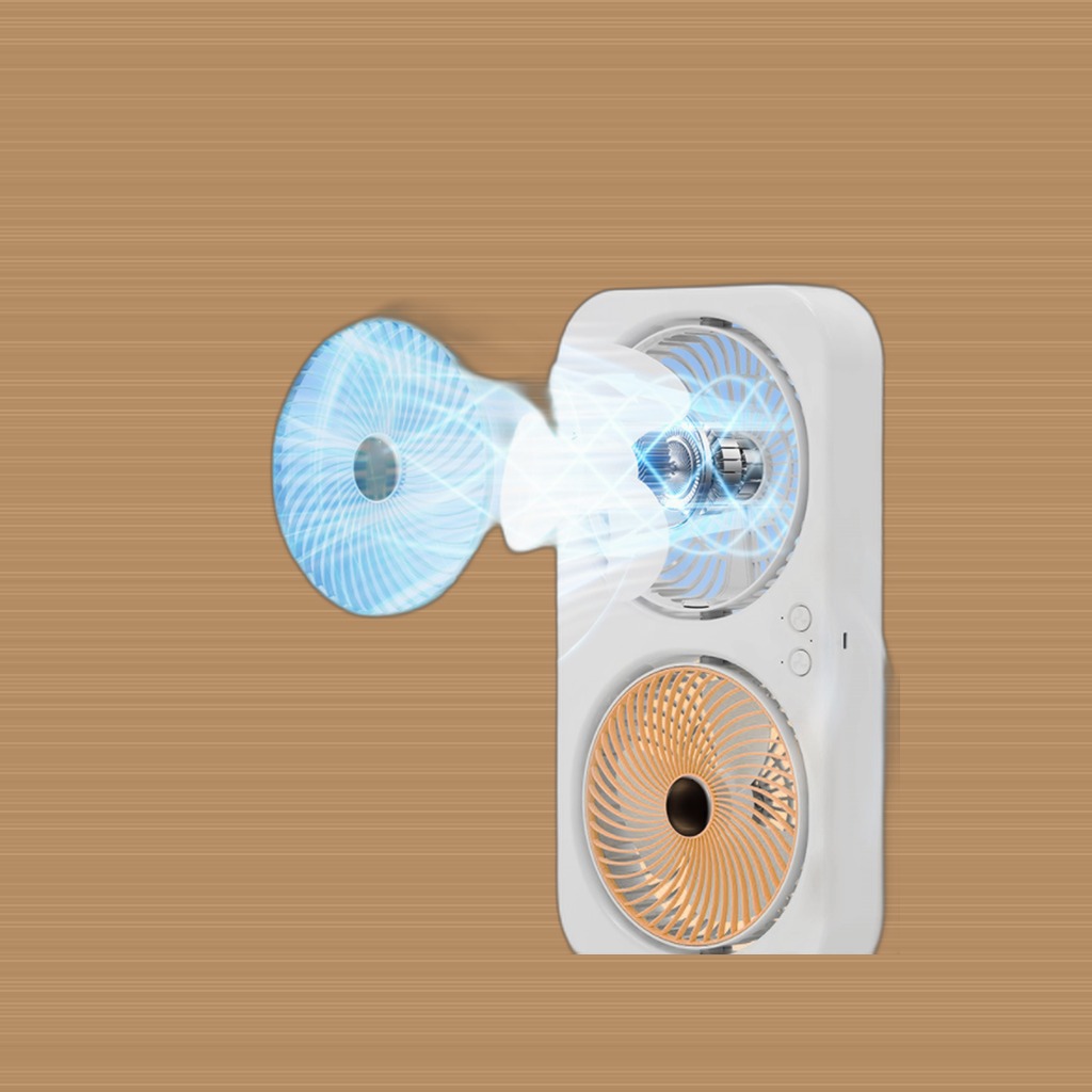 Tabletop Dual Fan USB Rechargeable Silent Air Circulation