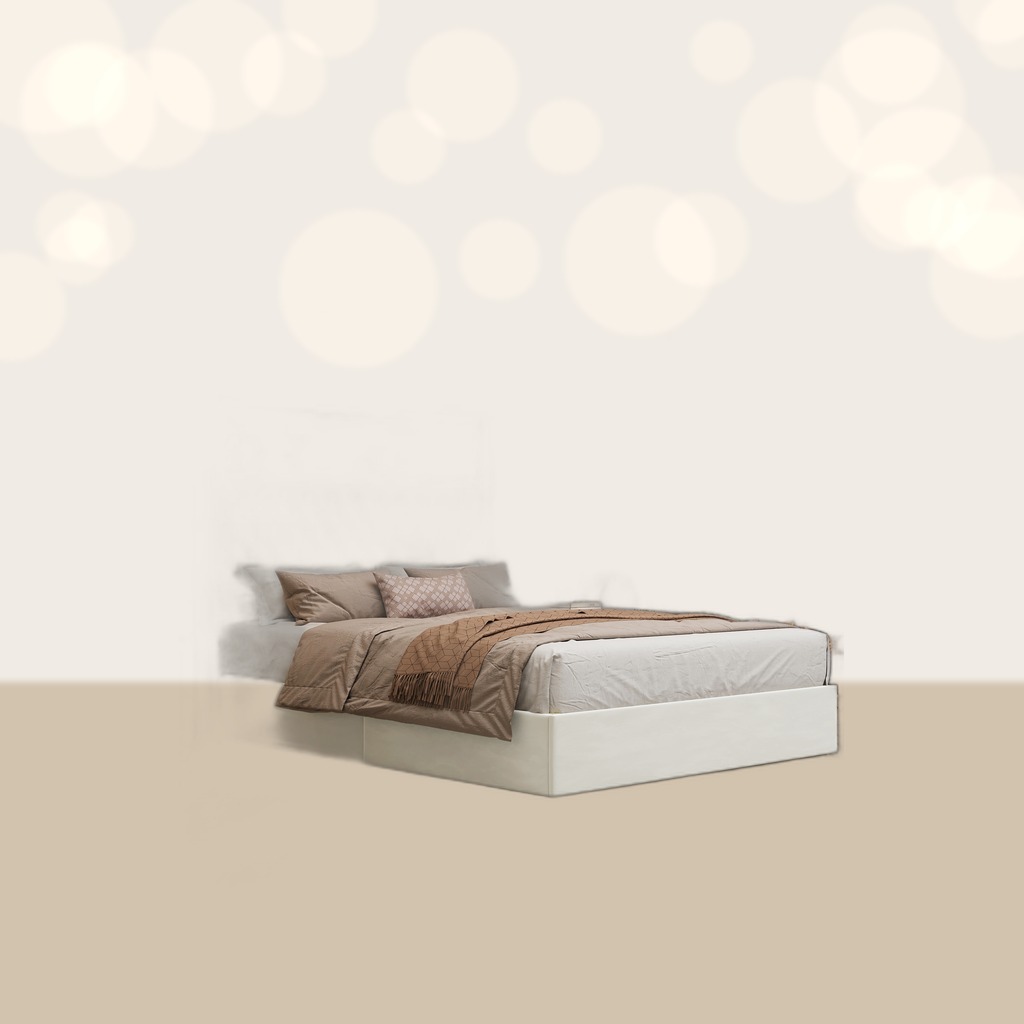 Velvet Tufted Bed with Night Light