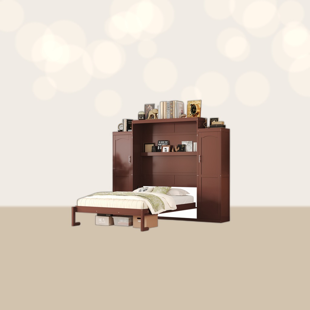 Queen Murphy Wall Bed with Wardrobes