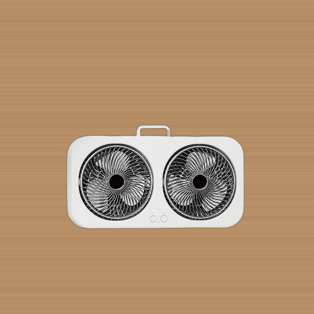 Tabletop Dual Fan USB Rechargeable Silent Air Circulation