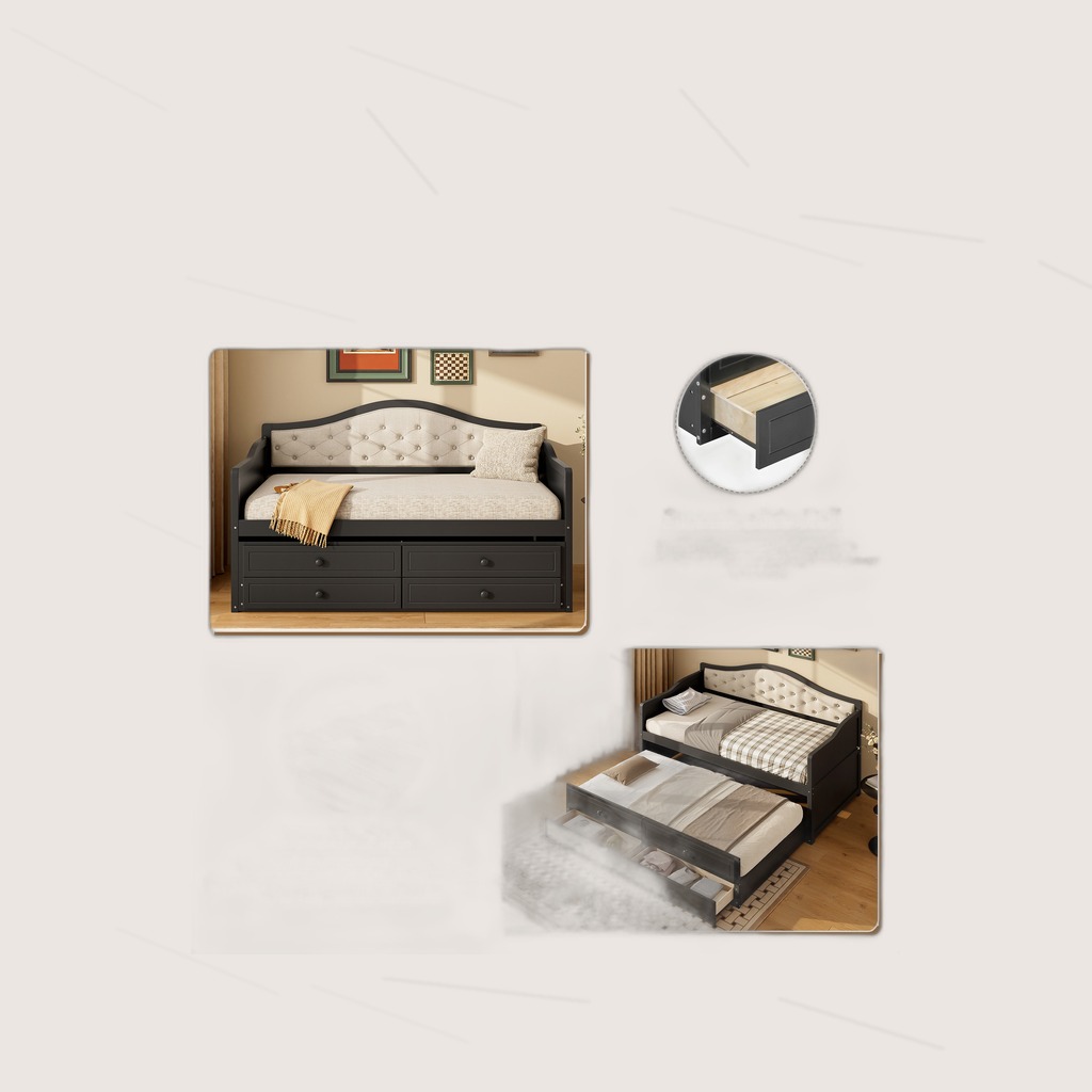 Twin Daybed with Trundle and Drawers