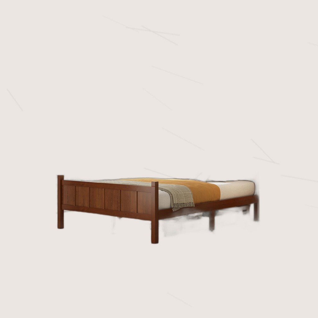 Full Size Flat Panel Bed With Headboard & Footboard