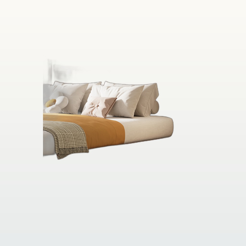 Full Size Flat Panel Bed With Headboard & Footboard