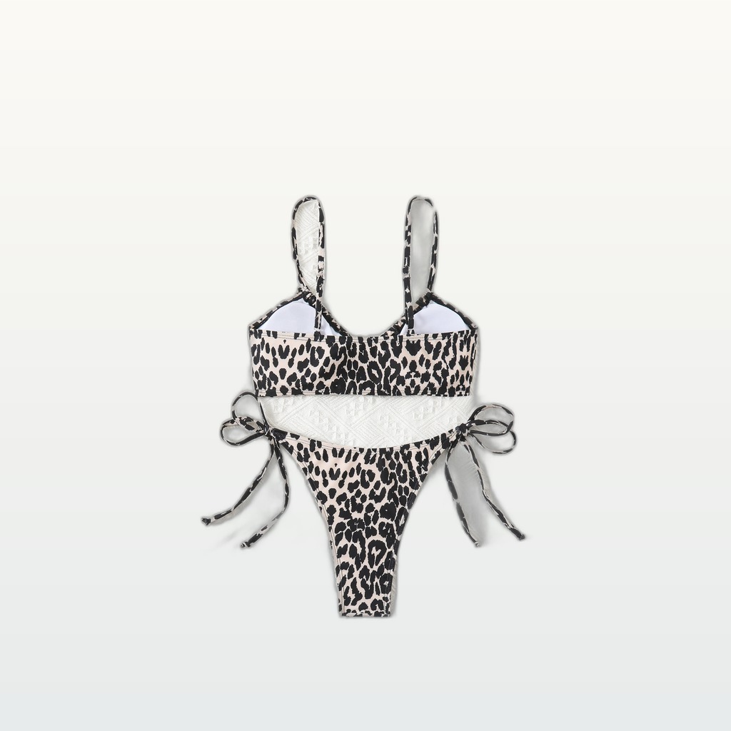 Leopard Print Bralette Bikini Set