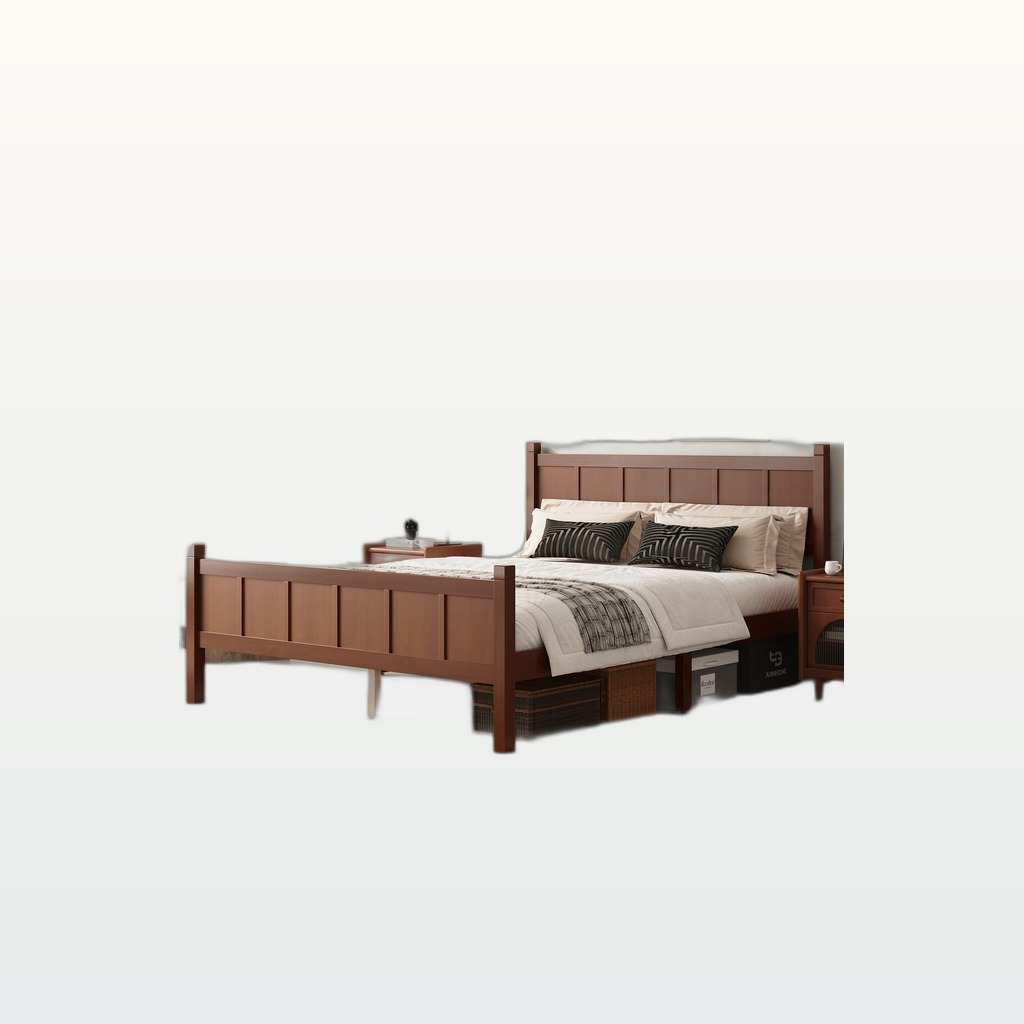 Queen Platform Bed (Dark Walnut)