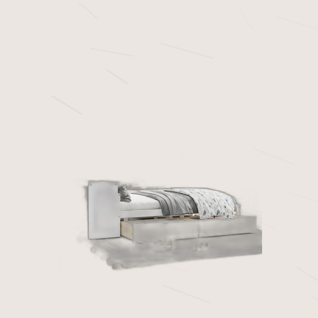 L-Shape Daybed With Desk & Storage