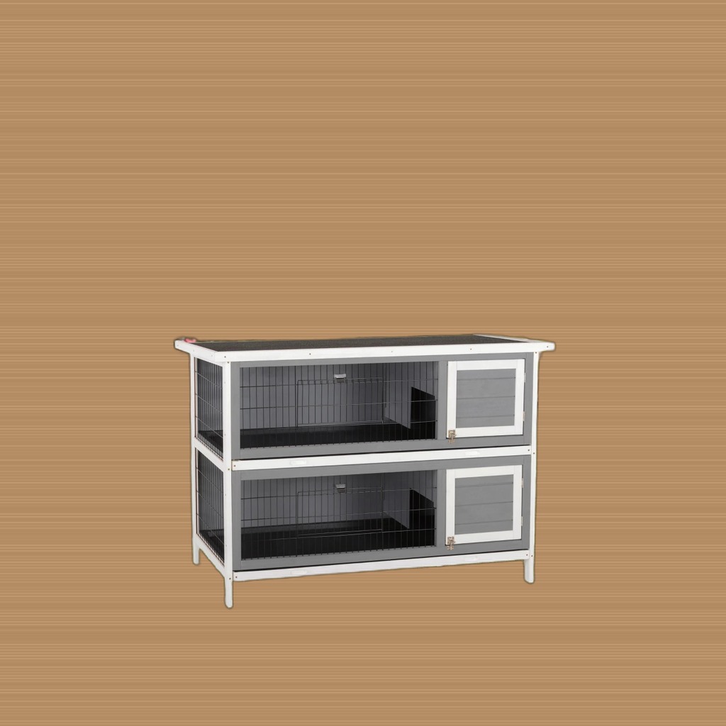 PawHut 2-Story Rabbit Hutch