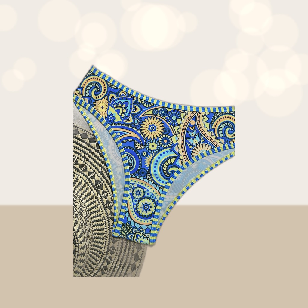 Paisley Bandeau Bikini Set
