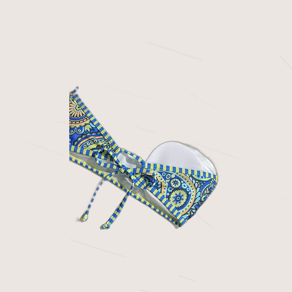 Paisley Bandeau Bikini Set