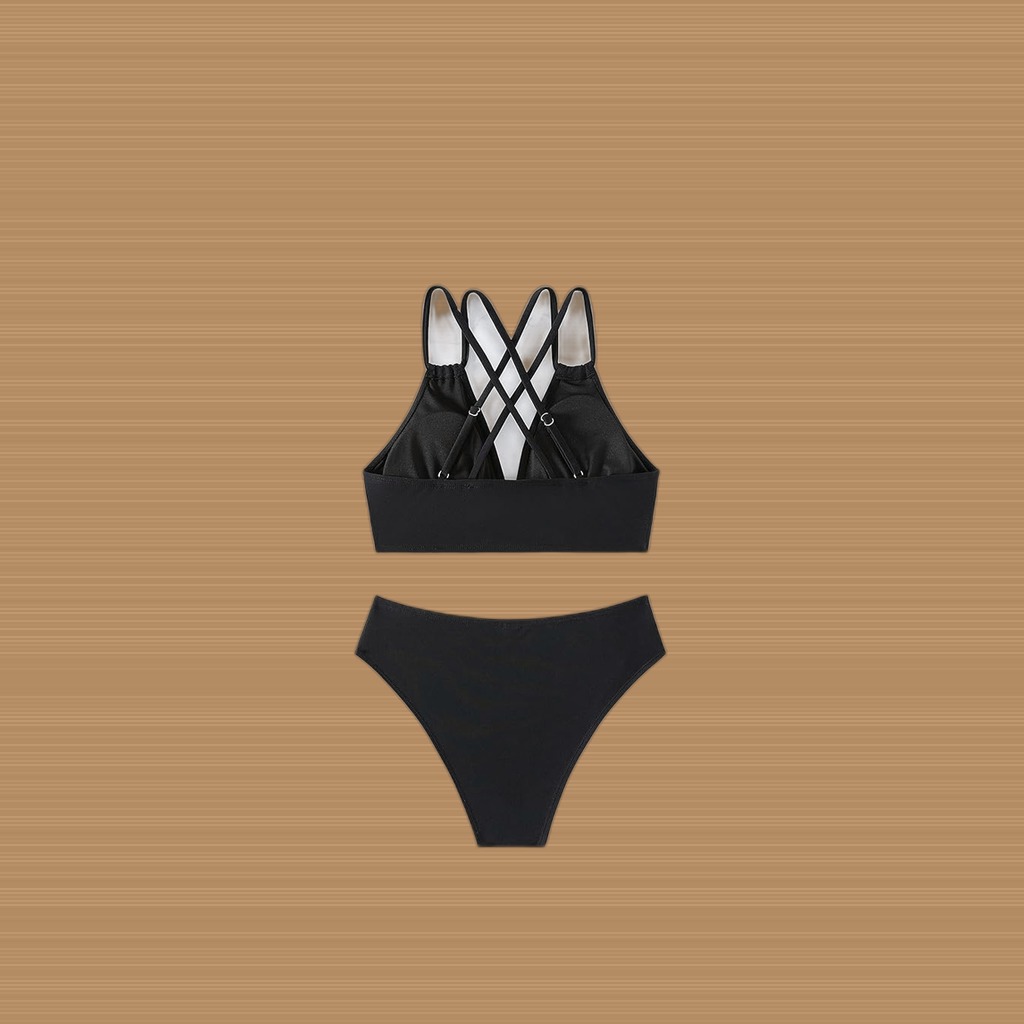 Black Cutout Bikini Set