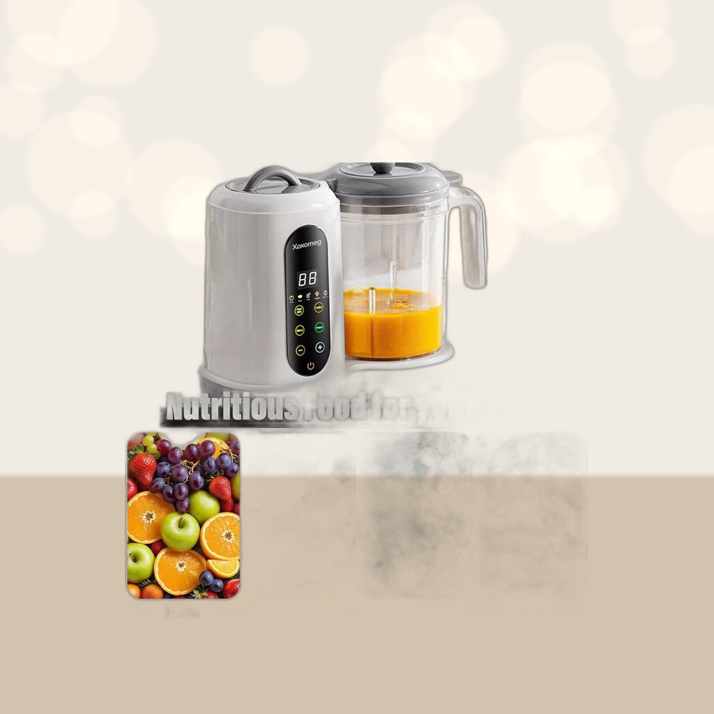 450W Baby Food Maker With Steamer Blender Auto Clean LED