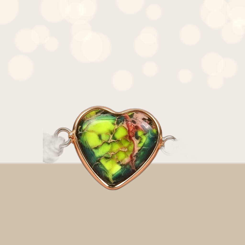 Heart Charm Beaded Bracelet