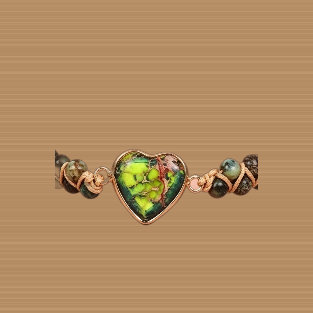 Heart Charm Beaded Bracelet