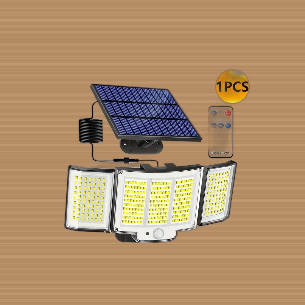 1-Pack Outdoor Solar Light 348-LED Motion Sensor Light With