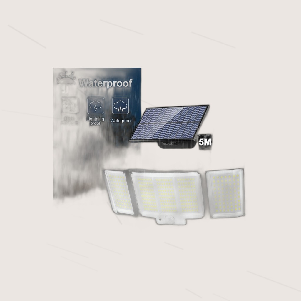 1-Pack Outdoor Solar Light 348-LED Motion Sensor Light With