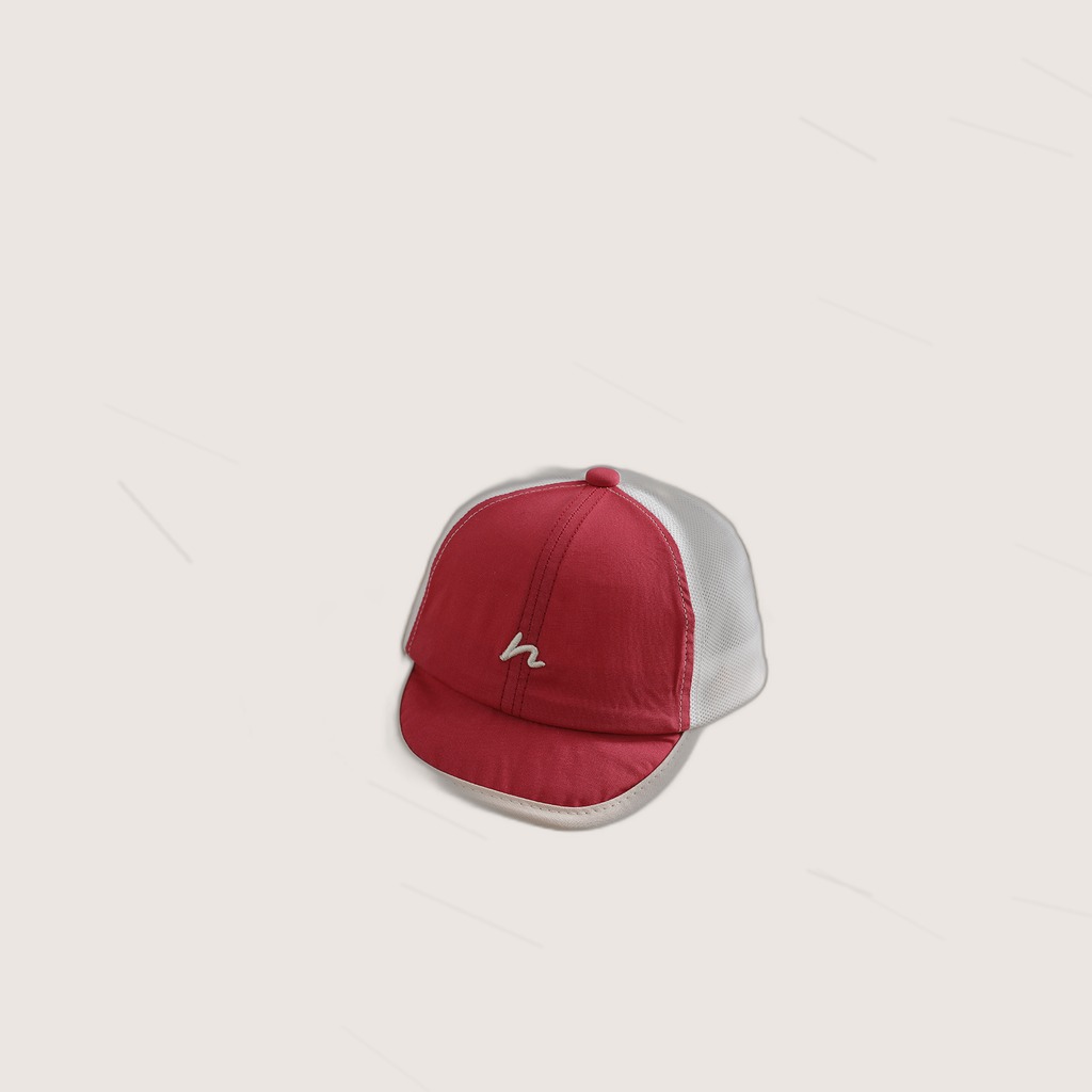 Children's Short Brimmed Baseball Cap With Mesh Surface For