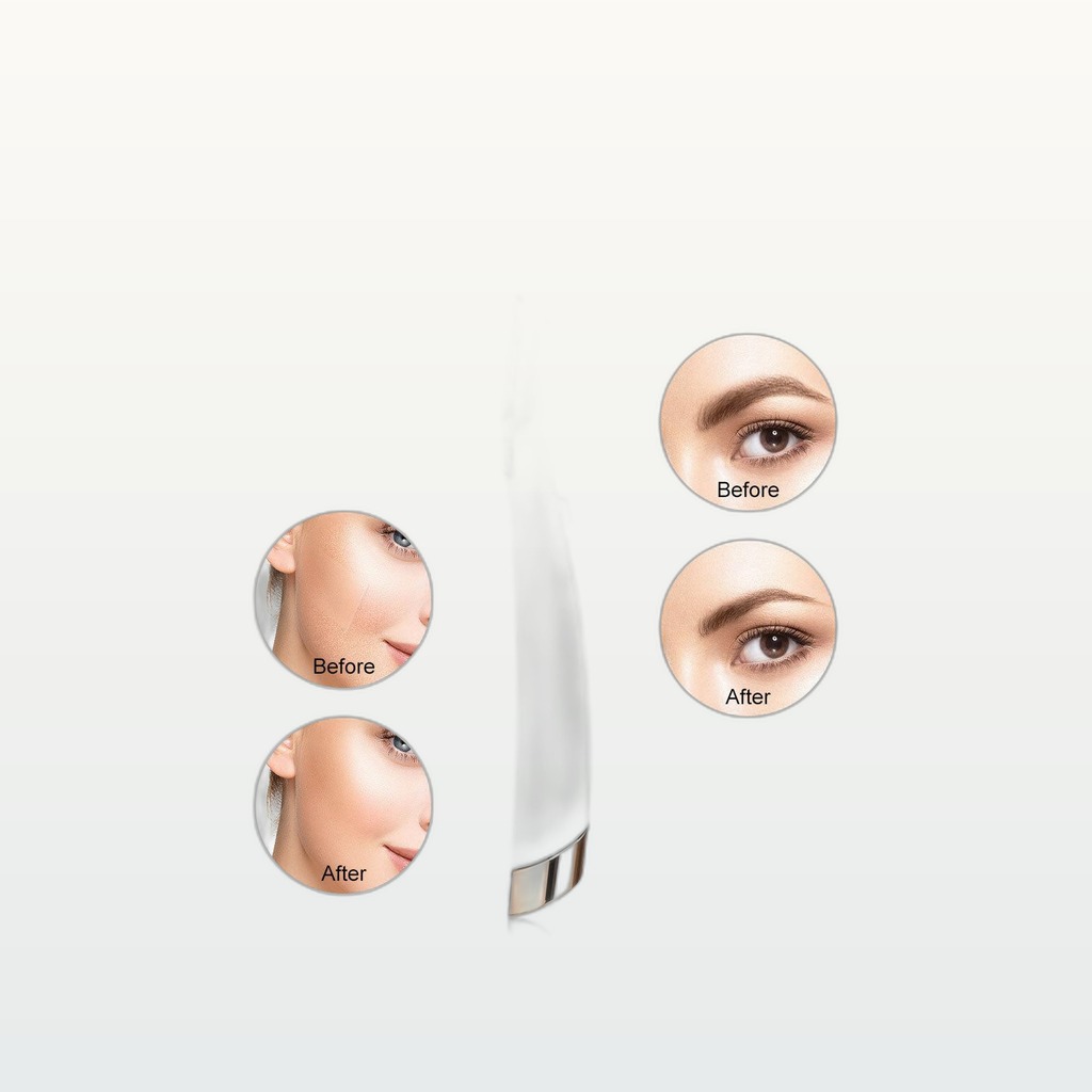Electric Facial Hair Remover & Eyebrow Trimmer With LED Light